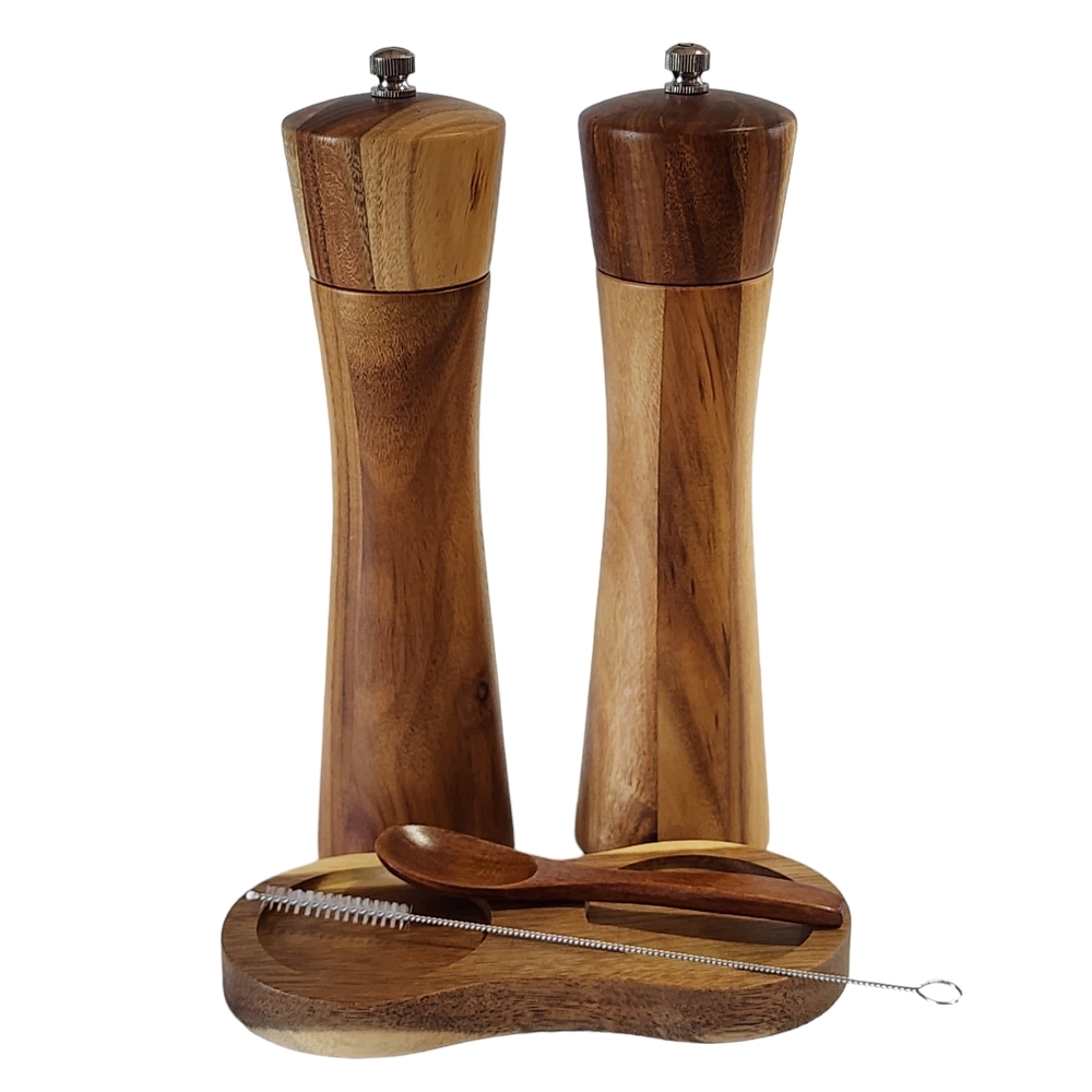 Wooden Salt and Pepper Grinder Set - Picture 12 of 12